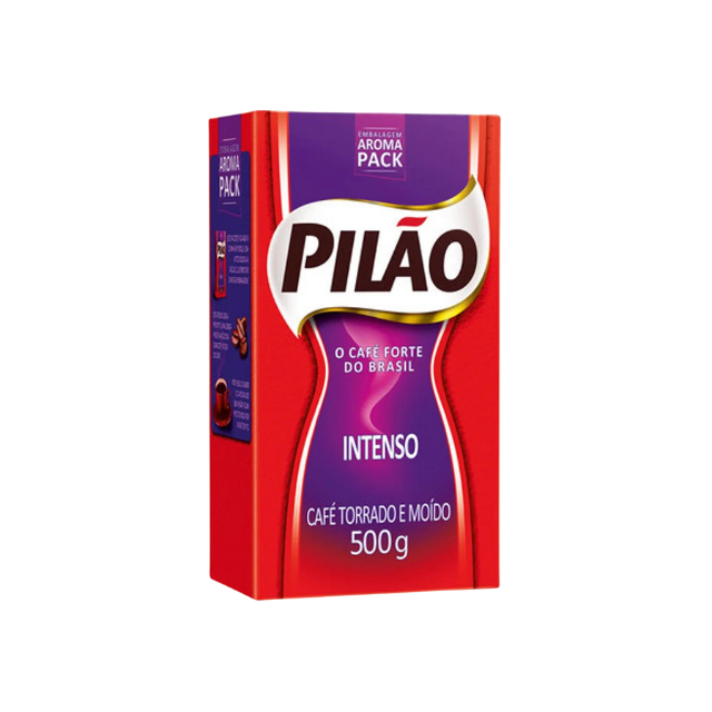 Paquete de 8 café molido intenso Pilão, envasado al vacío - 8 x 500 g (17,6 oz)