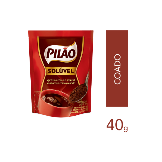 4 Packs Pilão Soluble Instant Coffee - 4 x 40g (1.41 oz)