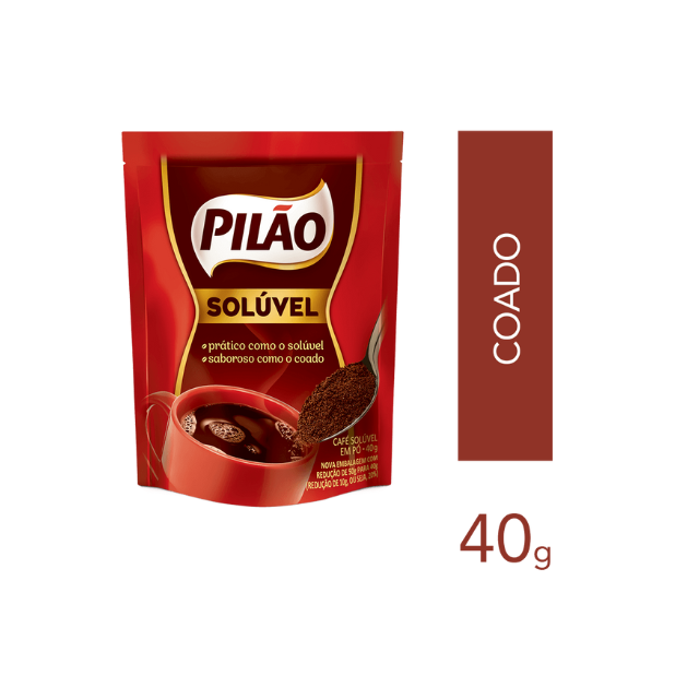 8-Pack Pilão Soluble Instant Coffee - 8 x 40g (1.41 oz)