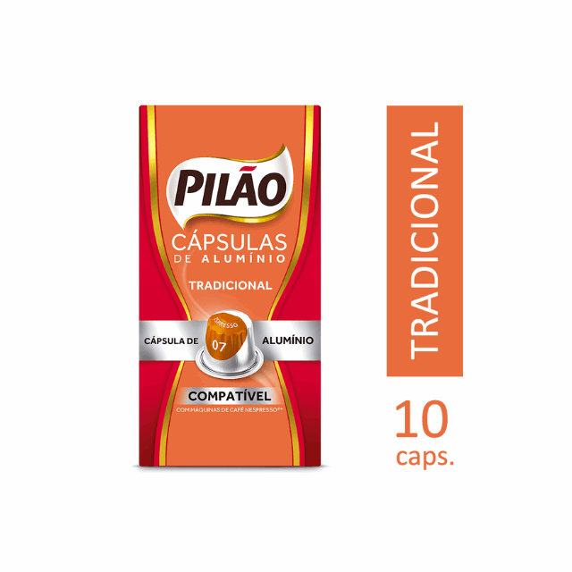 4-Pack Pilão Traditional Coffee Capsules - Aluminum - 4 x 52g/1.83oz 10 caps - Nespresso® Compatible