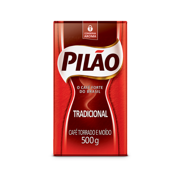 8 Pacotes de Café Moído Tradicional Pilão - 8 x 500g (17,6 oz)