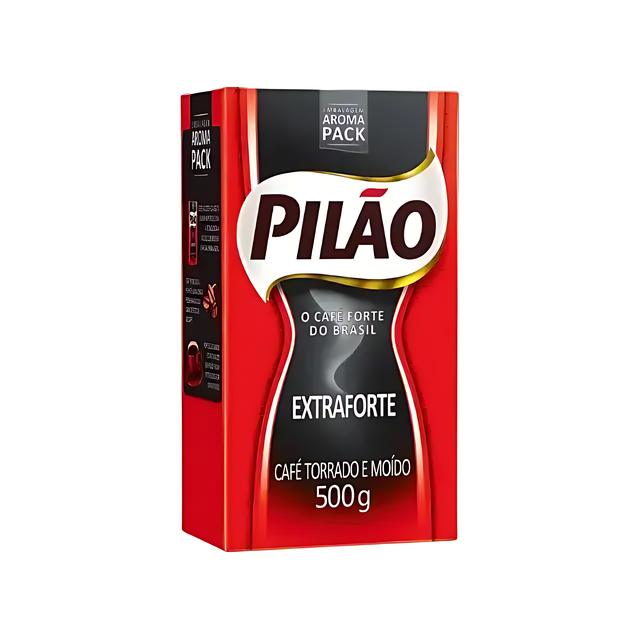 Pilão Extra Forte/Strong Coffee – Ground & Roasted 500g (17.6 oz) Vacuum Pack