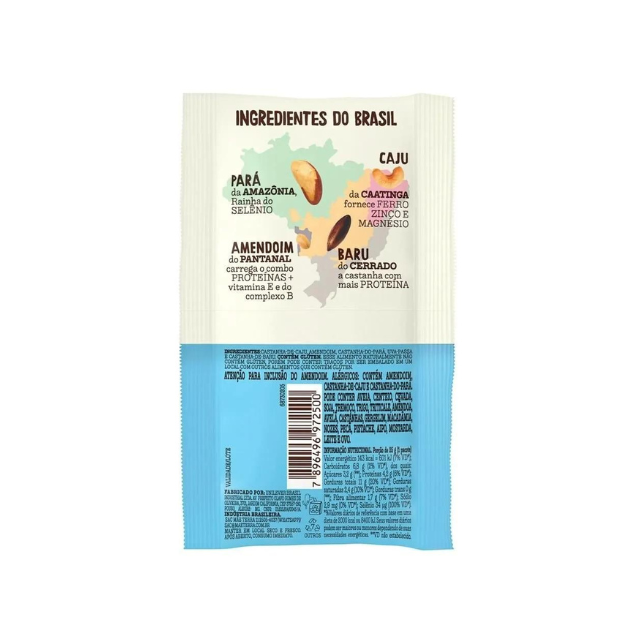 8 paquets de mélange de noix de poche 8 x 25 g (0,88 oz) Mãe Terra - Vegan