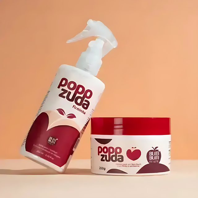 Popozuda Crème + Spray Set - Billenverzorging voor Stevige, Gladde en Gehydrateerde Huid