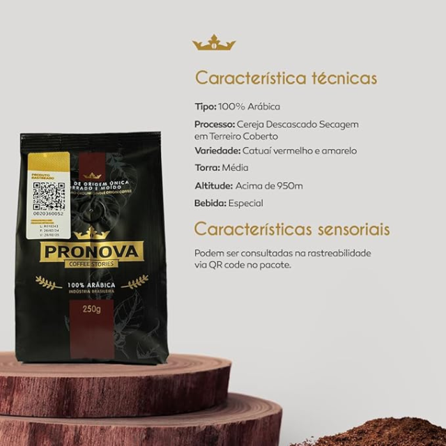 Pronova Coffee Stories Single Origin - Special Ground Coffee 250g (8.8 oz)