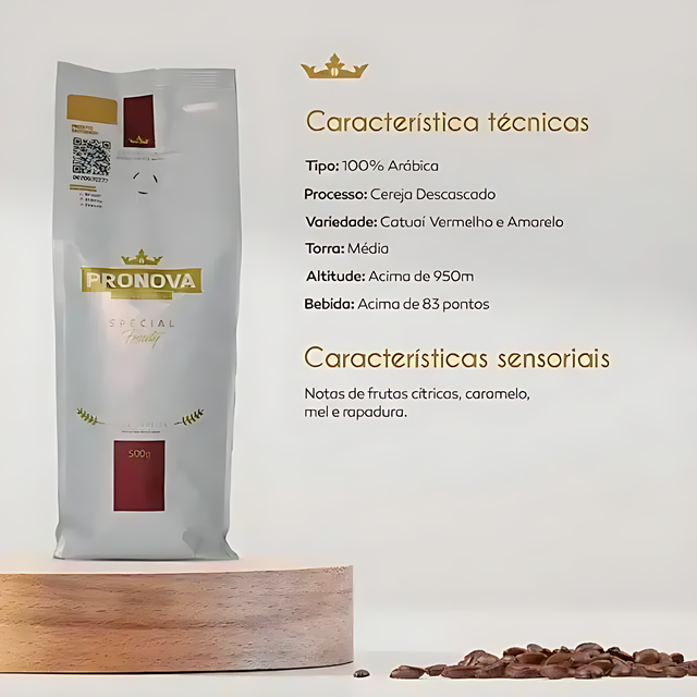 Pronova Coffee Stories Special Fruity - Specialty Whole Bean Coffee 500g (17.6 oz)