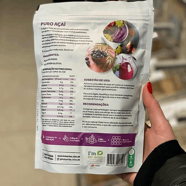 Pure Açaí Powder by Puravida - 200g / 7 oz