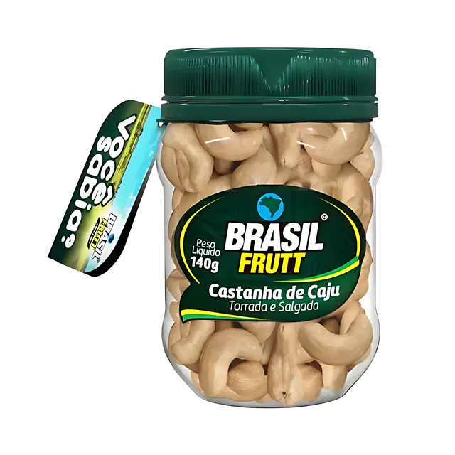 Lot de 8 noix de cajou grillées et salées - 8 x 140g (4.94 oz) - Brasil Frutt