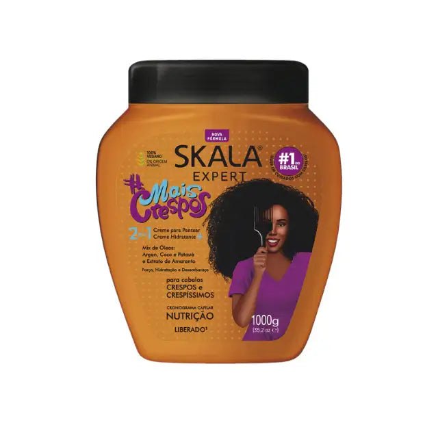 SKALA #MaisCrespos Super Curly Hair Treatment Cream – 35.27 oz (1000g) enhancing coily hair definition – Buy now at MKPBR.COM – Worldwide Shipping