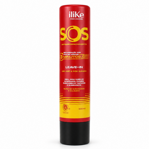 iLike Professional SOS Antiemborrachamento Leave-In – 10.14 fl oz (300 ml) – official product image 1 – Buy now at MKPBR.COM – Worldwide Shipping