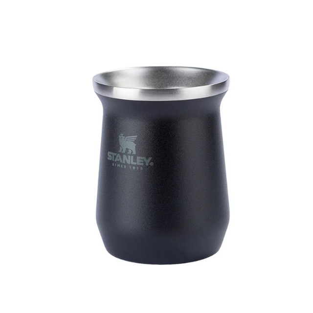 Stanley Cup Thermos Cuia Mate System - Negro Mate | 236 ml (8 onzas) | Para Chimarrão & Tererê - Acero Inoxidable - Original