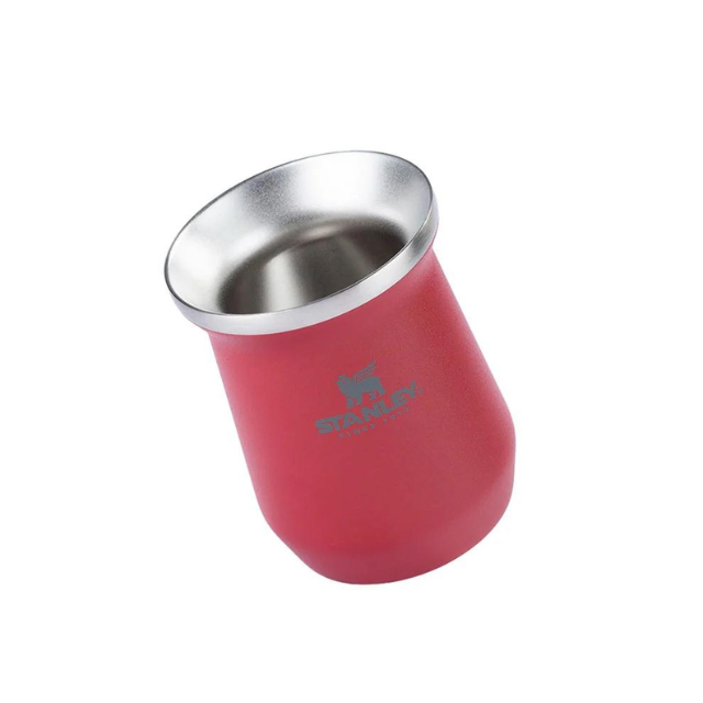 Sistema Stanley Cup Thermos Cuia Mate - Vermelho | 236ml (8oz) | Para Chimarrão & Tererê - Aço Inox - Original