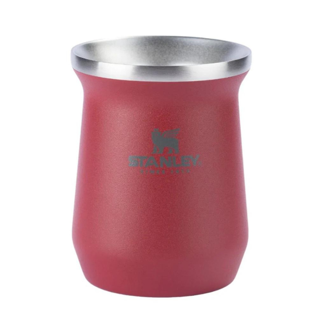 Sistema Stanley Cup Thermos Cuia Mate - Vermelho | 236ml (8oz) | Para Chimarrão & Tererê - Aço Inox - Original