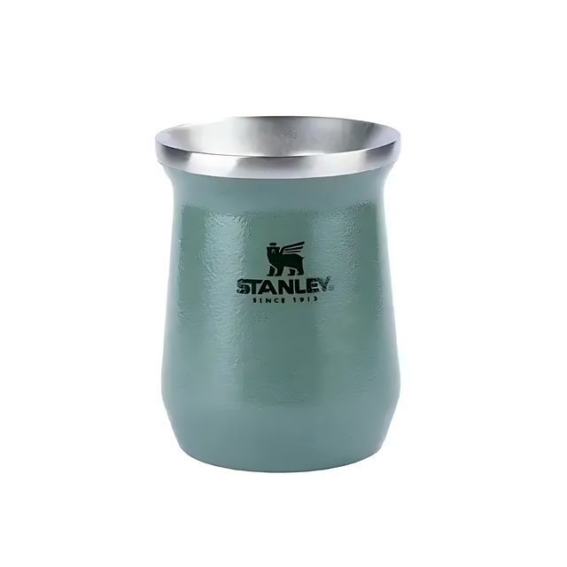 Stanley Thermos Cuia Mate System - Hammertone Green 236ml (8oz) For Chimarrão & Tererê - Stainless Steel
