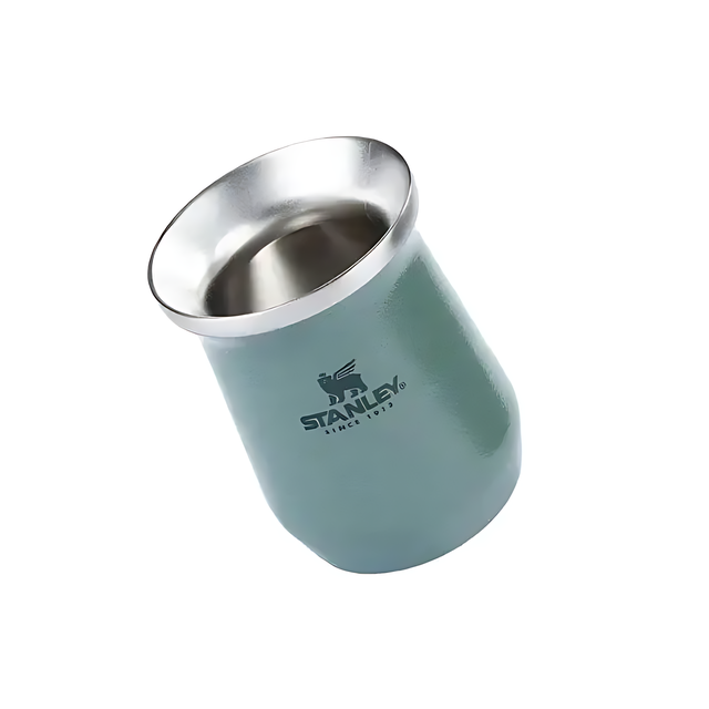 Stanley Thermos Cuia Mate System - Hammertone Green 236ml (8oz) For Chimarrão & Tererê - Stainless Steel