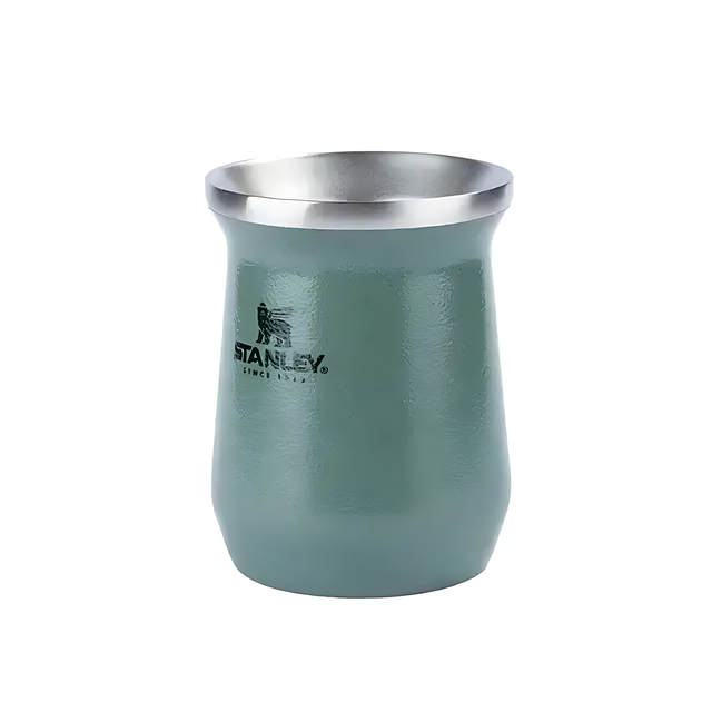 Stanley Thermos Cuia Mate System - Hammertone Green 236ml (8oz) For Chimarrão & Tererê - Stainless Steel