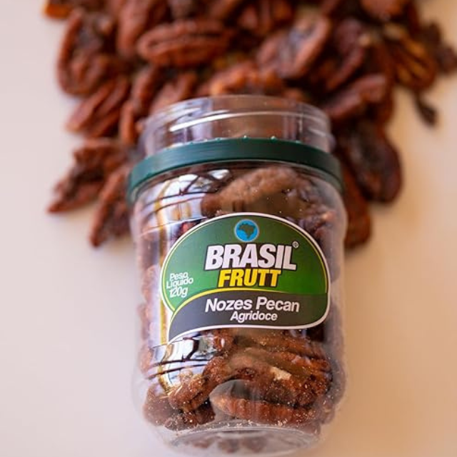 8 Packs Sweet and Savory Pecan Nuts - 8 x 120g (4.23 oz) - Kosher - Brasil Frutt