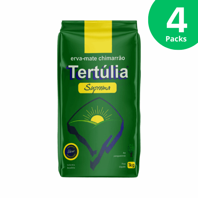 4 Packs Tertúlia Suprema Chimarrão Yerba Mate - 4 x 1kg (35.27 oz)