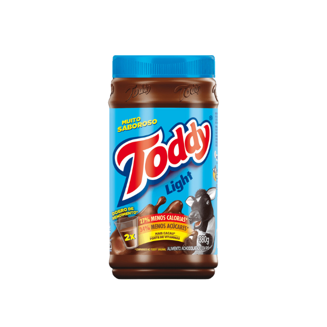 8 confezioni di polvere di cioccolato Toddy Light - 8 x 380 g (13,4 once)