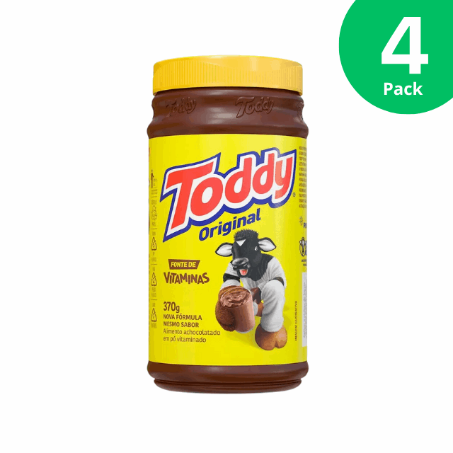 4 Packs Toddy Original Chocolate Powder - 4 x 370g (13 oz)