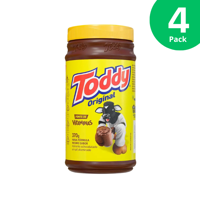 4 opakowania Toddy Original Chocolate Powder - 4 x 370g (13 uncji)