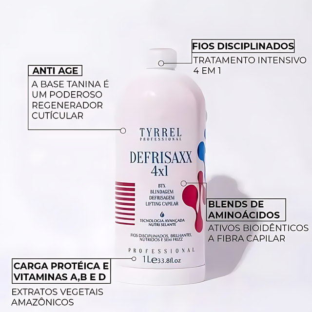 Tyrrel Kit Defrisaxx 2x1 L (Shampoo & Gloss) – 4-in-1 Hair Care Solution - MKPBR.COM 2