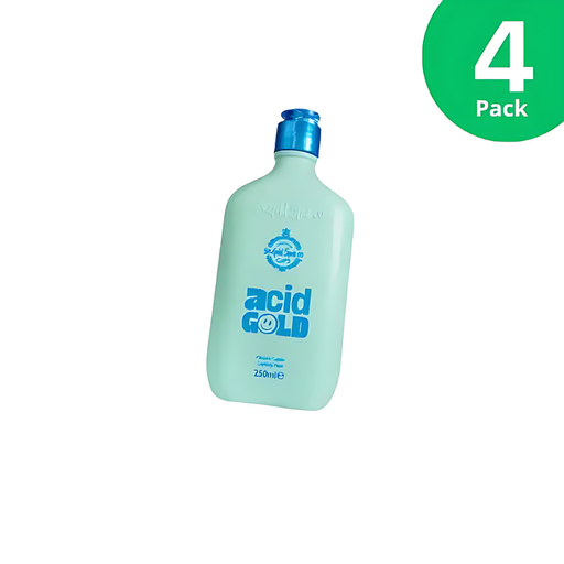 Set of 4 Gold Spell Co. AcidGold Leave-In Hair Treatment 250ml bottles for professional hair care. New package - Buy now at MKPBR.COM - Worldwide Shipping