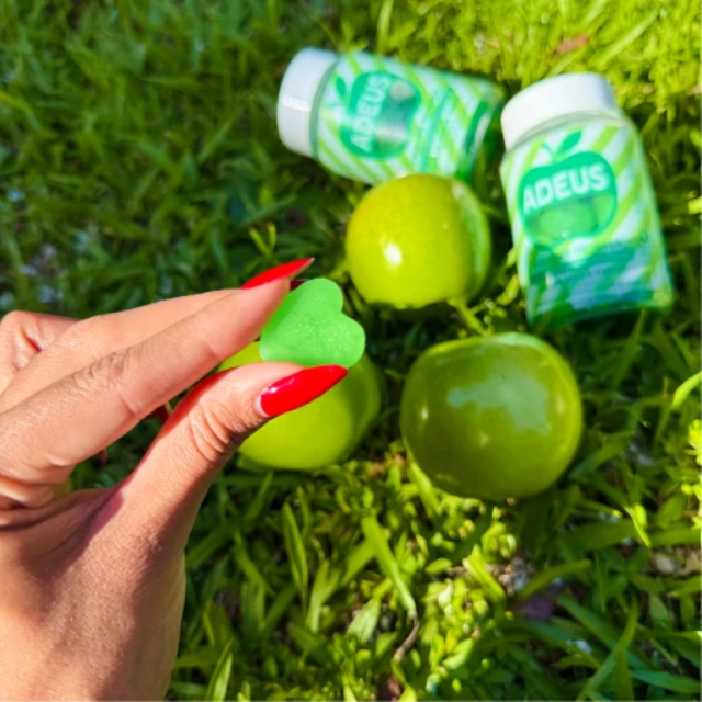 Adeus Apple Cider Vinegar Gummies – Green Apple Flavor for Metabolic Support and Natural Satiety – 5.29 oz (150 g) – Premium Brazilian wellness routine – Buy now at MKPBR.COM – Worldwide Shipping