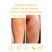 Adeus Banana Skin Brightening Exfoliator – Gentle Body & Face Renewal Scrub, 5.82 oz (165g) - Before and after image showing smoother, brighter skin results, with official certification logos – Buy now at MKPBR.COM – Worldwide Shipping