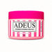 Adeus Cream cellulite and stretch mark cream in pink striped 300g container for intensive skin treatment