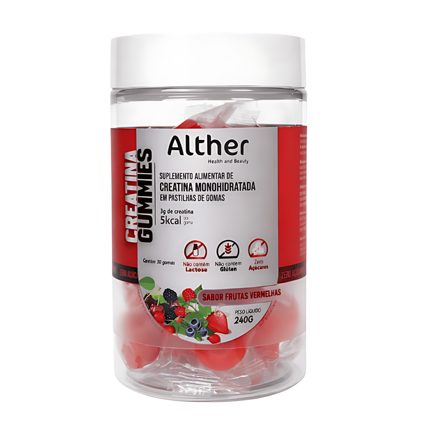 ALTHER Creatine Gummies 30-Count – 0.11 oz (3 g) Creatine per Gummy | Grape or Red Berries, red berries flavor option selection – Buy now at MKPBR.COM – Worldwide Shipping