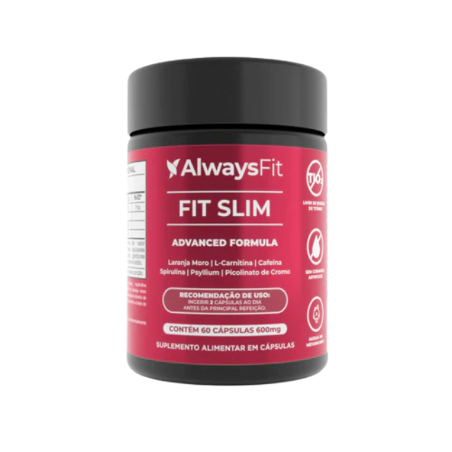 Always Fit FitSlim Daily Metabolic Balance Complex – 60 Capsules, front view – Buy now at MKPBR.COM – Worldwide Shipping
