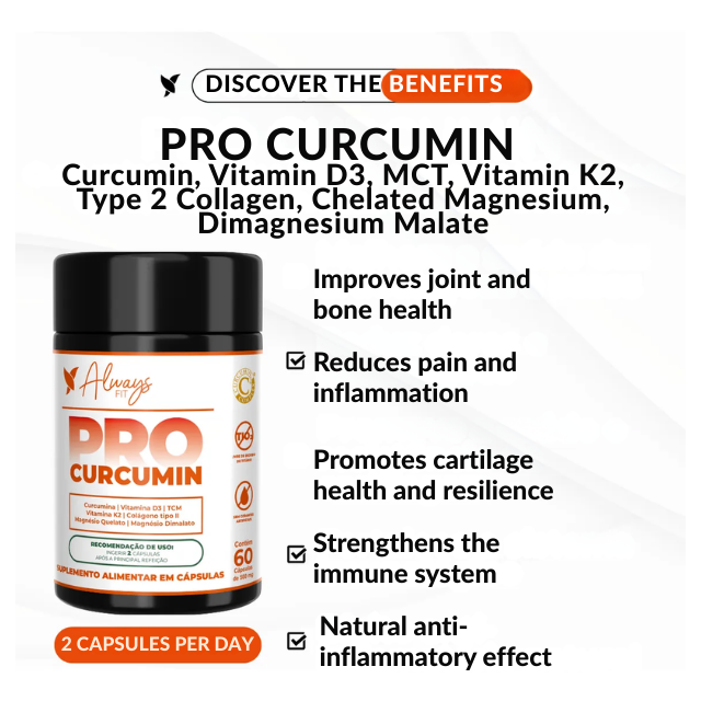 Always Fit ProCurcumin C3 Complex Advanced Joint and Bone Support – 60 Capsules, supplement facts – Buy now at MKPBR.COM – Worldwide Shipping