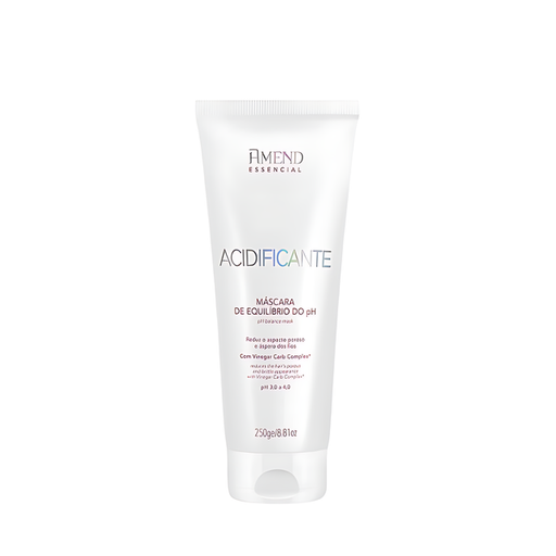 Amend Essencial Acidifying pH Balance Mask for Porous, Heat-Styled & Chemically Treated Hair, 8.82 oz (250 g) front jar packaging – Buy now at MKPBR.COM – Worldwide Shipping