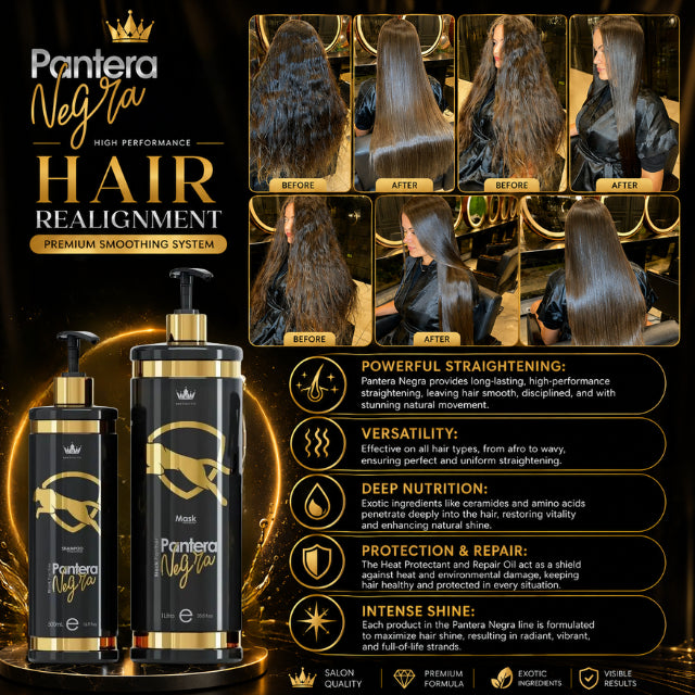 Ana Paula Carvalho Pantera Negra Black Panther Brazilian hair care products side view shampoo and mask – buy mkpbr.com worldwide shipping