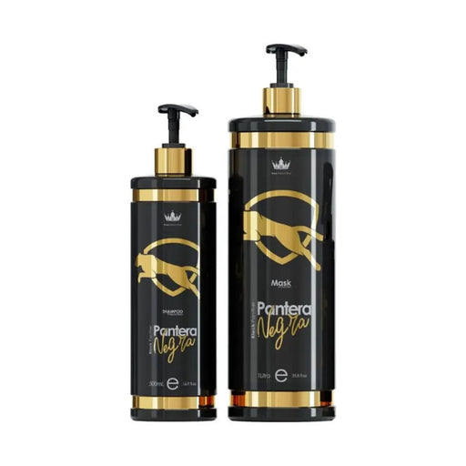 Ana Paula Carvalho Pantera Negra Black Panther hair realignment kit featuring shampoo 500ml and smoothing mask 1L – buy mkpbr.com worldwide shipping