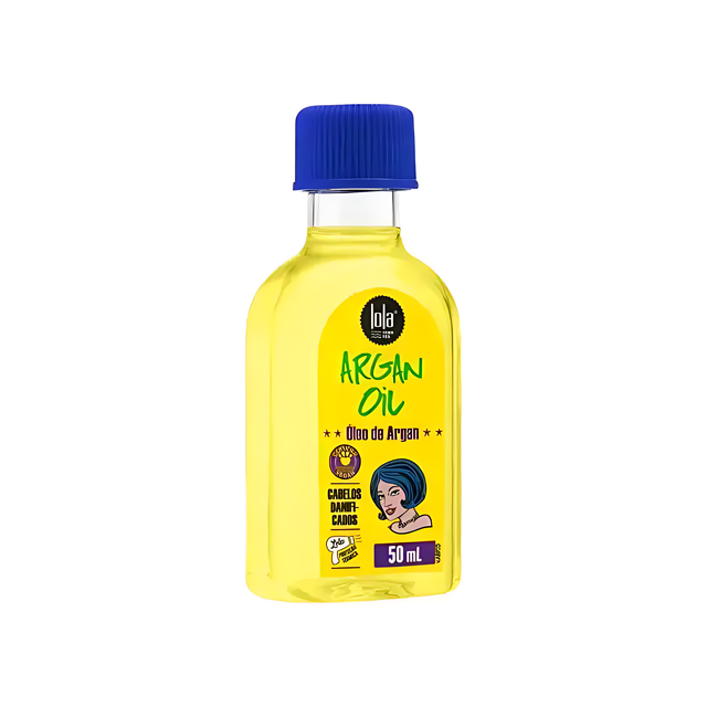 Lola Argan Oil 50ml front label highlighting vegan formula for damaged hair – MKPBR.COM