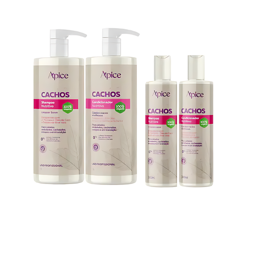 Ápice Cachos Nourishing Shampoo & Conditioner Duo – Buy now at MKPBR.COM – Worldwide Shipping
