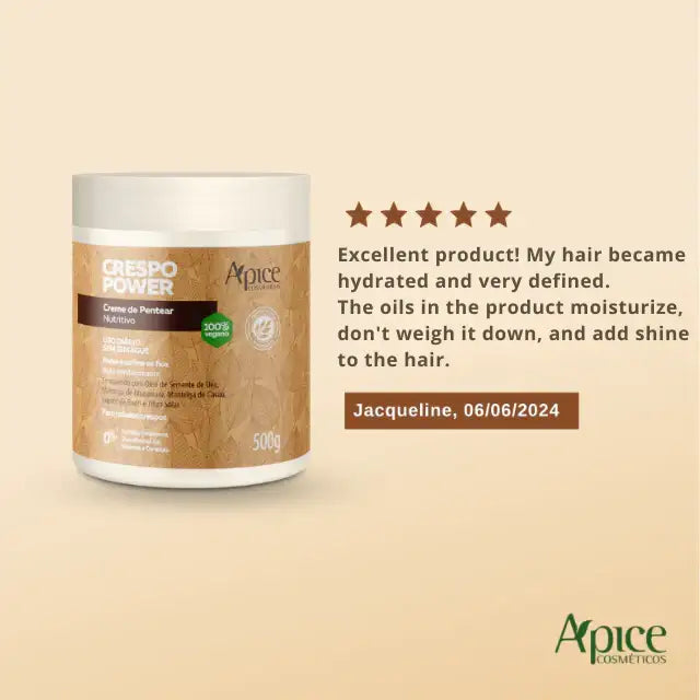 Ápice Hydration Nutrition Shine for Crespo Hair – Buy now at MKPBR.COM – Worldwide Shipping