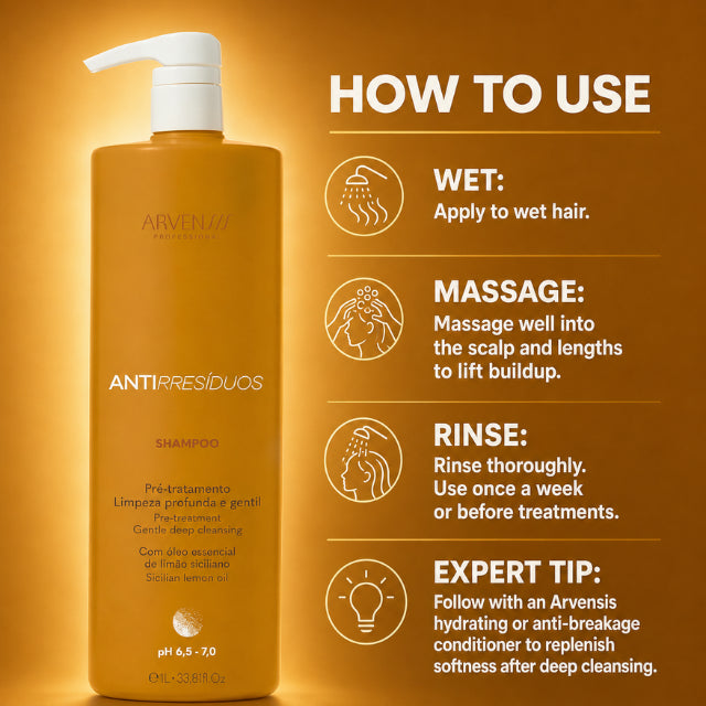 Arvensis Anti-Residue Deep Cleansing Shampoo 1 Liter Professional Formula – Buy now at MKPBR.COM – Worldwide Shipping