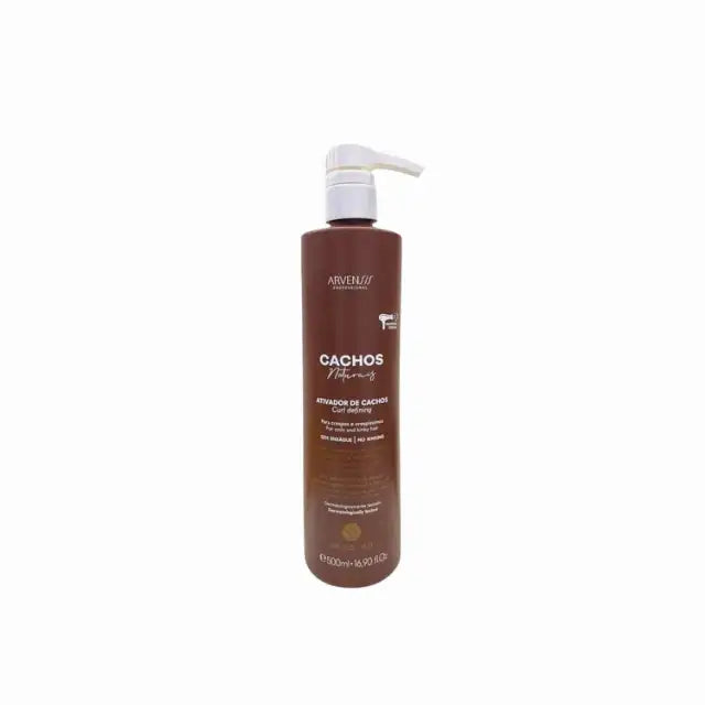 Arvensis Cachos Naturais Kinky & Coily Activator - For 3B-5A curls, UV & heat protection, 16.9 fl oz (500ml) – Buy now at MKPBR.COM – Worldwide Shipping