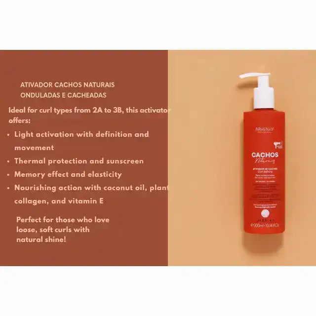Arvensis Cachos Naturais Daily Curl Care - Essential for protected and defined wavy hair – Buy now at MKPBR.COM – Worldwide Shipping