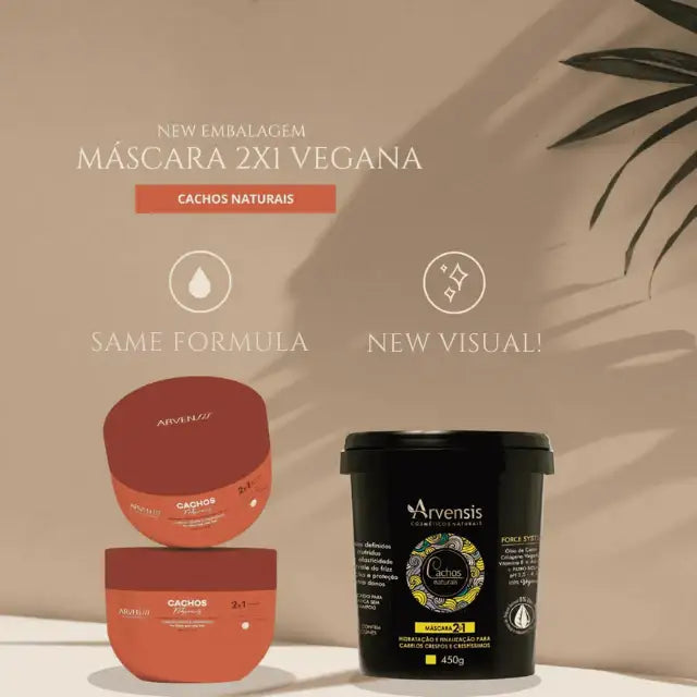 Arvensis Cachos Naturais 2-in-1 Hair Mask - Deep Hydration & Curl