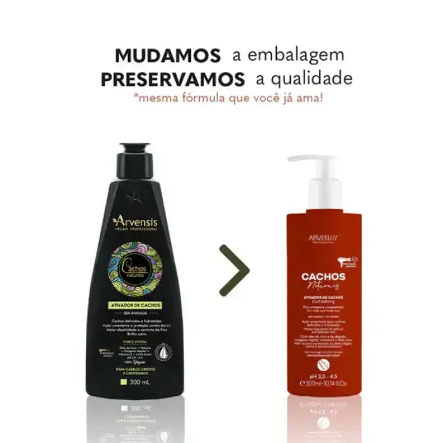 Arvensis Cachos Naturais Frizz-Free Activator - Long-lasting curl memory and control for 3B-5A – Buy now at MKPBR.COM – Worldwide Shipping