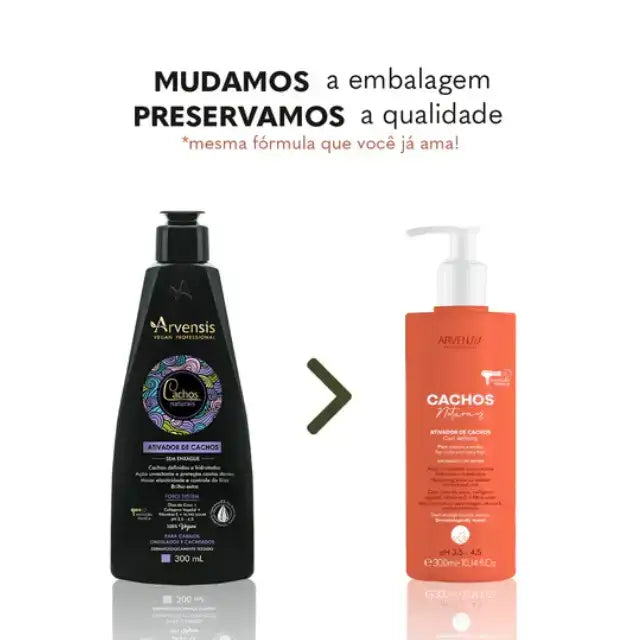 Arvensis Cachos Naturais Frizz-Free Activator - Long-lasting curl memory and control – Buy now at MKPBR.COM – Worldwide Shipping
