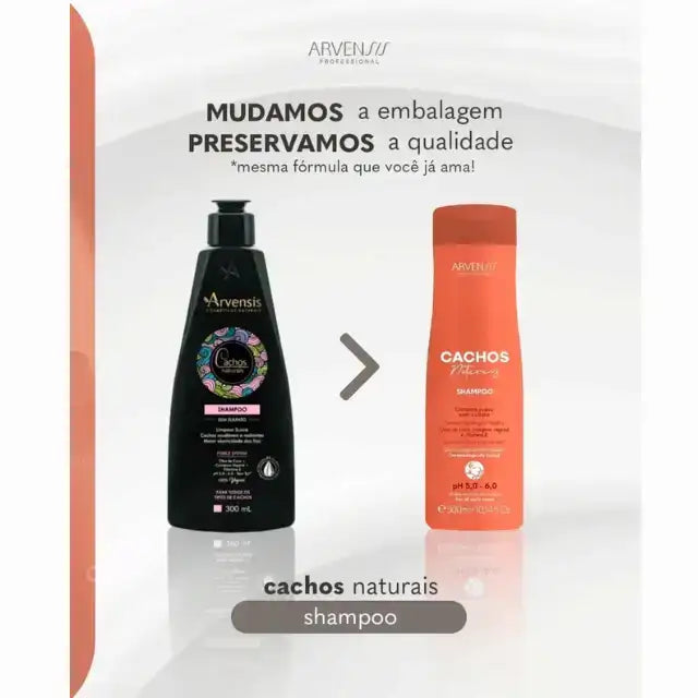Arvensis Cachos Naturais Gentle Cleansing Kit - Maintain natural moisture, no salt – Buy now at MKPBR.COM – Worldwide Shipping