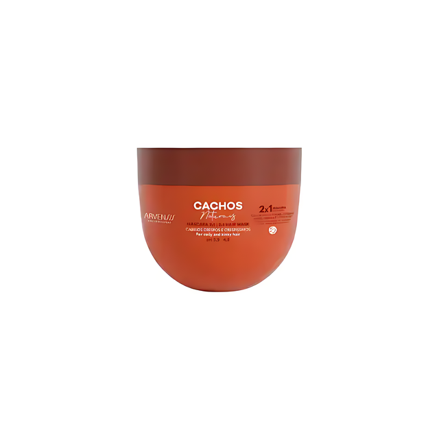 Arvensis Cachos Naturais Leave-in Hair Treatment - Versatile 2-in-1 mask, 8.82 oz (250g) – Buy now at MKPBR.COM – Worldwide Shipping
