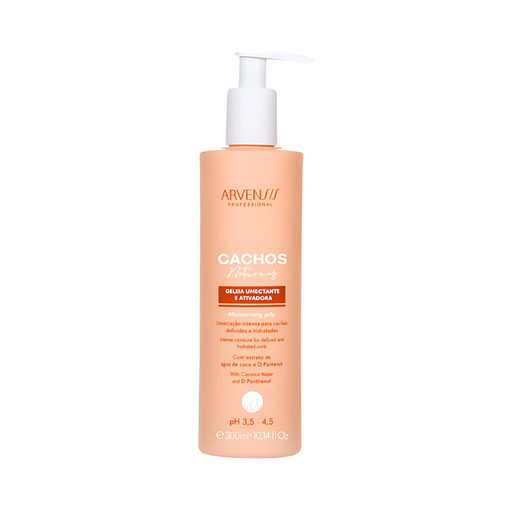 Arvensis Cachos Naturais Moisturizing and Curl-Activating Jelly 300ml for hydration and soft hold definition – Buy now at MKPBR.COM – Worldwide Shipping