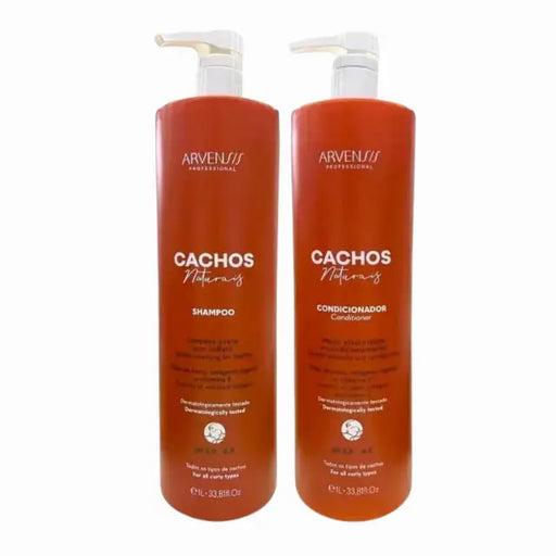 Arvensis Cachos Naturais Professional Kit - Shampoo & Conditioner Duo, 33.81 fl oz (1L) Each – Buy now at MKPBR.COM – Worldwide Shipping
