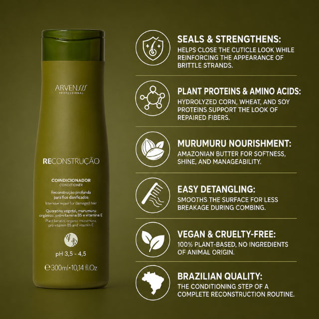 Arvensis Reconstruction Conditioner with Hydrolyzed Plant Proteins and Murumuru Butter – Buy now at MKPBR.COM – Worldwide Shipping